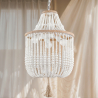 Buy Wooden Bead Chandelier Lamp White 59829 - prices
